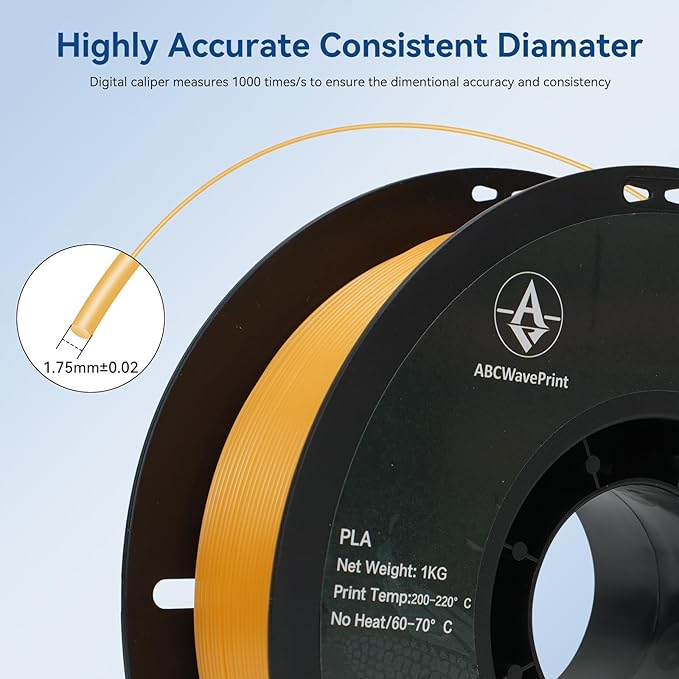 PLA 3D Printer Filament, Dimensional Accuracy +/- 0.02 mm, 1 kg Spool, 1.75 - Image 4