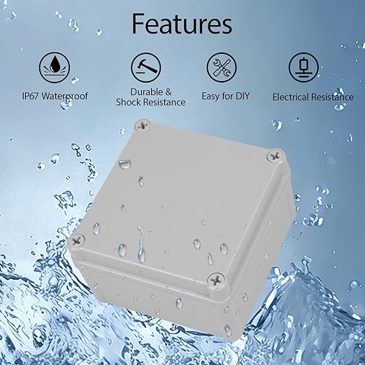 Junction Box, 4.9"x 4.9"x 3" Outdoor Electrical Box - Image 5