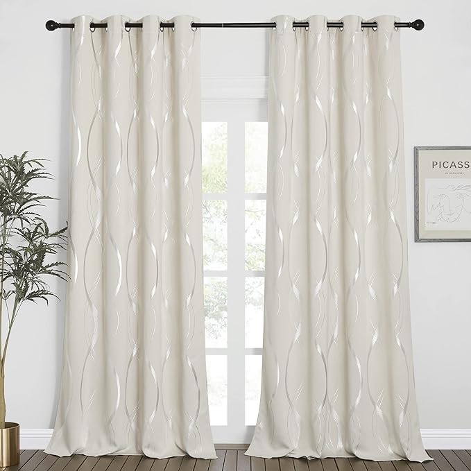NICETOWN Blackout Curtains 90 inches Length 2 Panels Set - Image 2