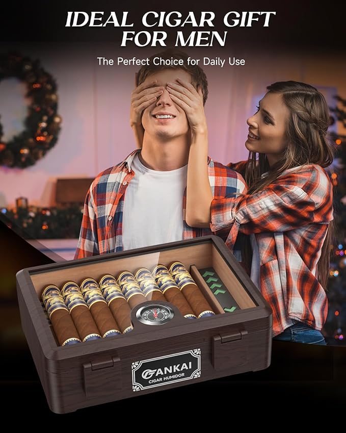 Cigar Humidor, Glass top Cigar Case - Image 6