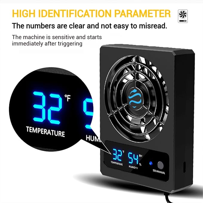 Reptile Ventilation Fan with Humidity Control & High Temp Alarm, Smart - Image 2