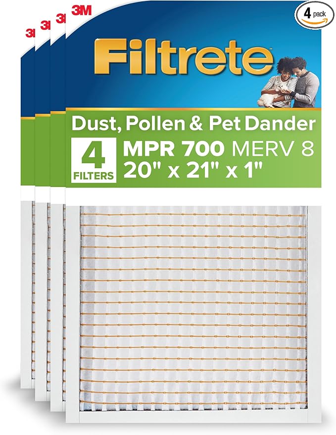 Filtrete 20x21x1 AC Furnace Air Filter, MPR 700, MERV 8, Tough on Pollen by Unknown