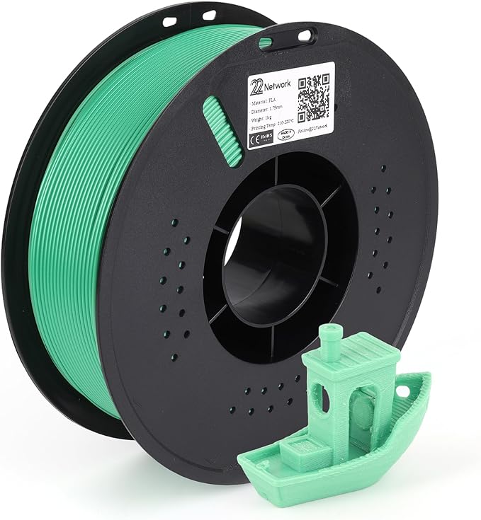22 Network PLA 3D Printer Filament 1.75mm, 1kg Spool, Dimensional Accuracy by Home