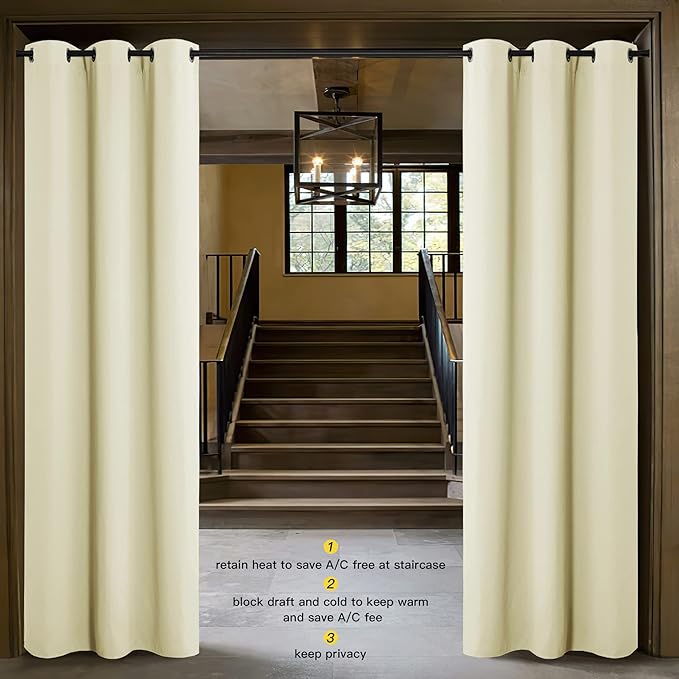 NICETOWN Door Curtain for Doorway Privacy, Room Divider Curtain Cover - Image 2