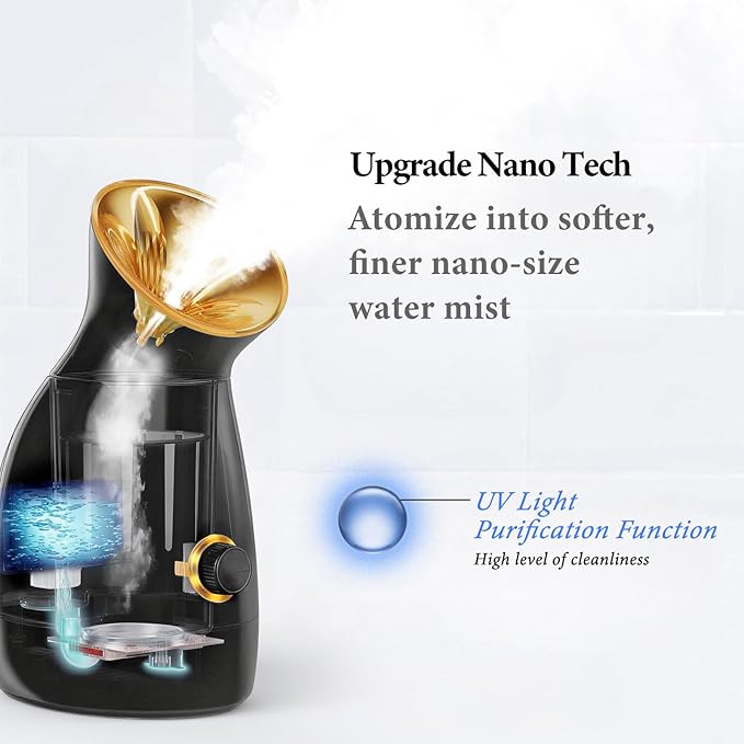 Colorfarm Facial Steamer Nano Ionic: Face Steamer Deep Cleaning Unclogs Pores - Image 2