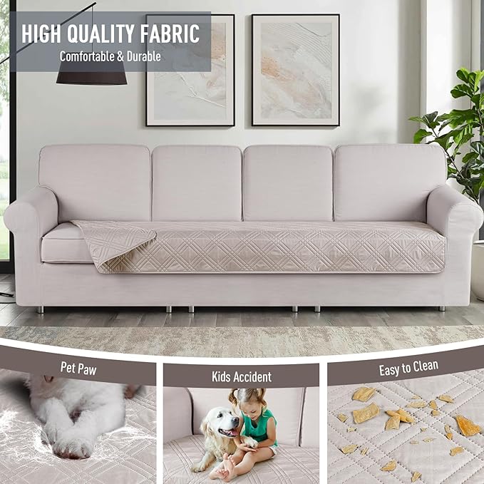 TAOCOCO 100% Waterproof Couch Cushion Cover Reversible Sofa Seat Cover - Image 4