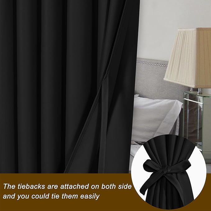 Hiasan Blackout Curtains for Doorways and Closets, 1 Drape Panel Sewn - Image 2