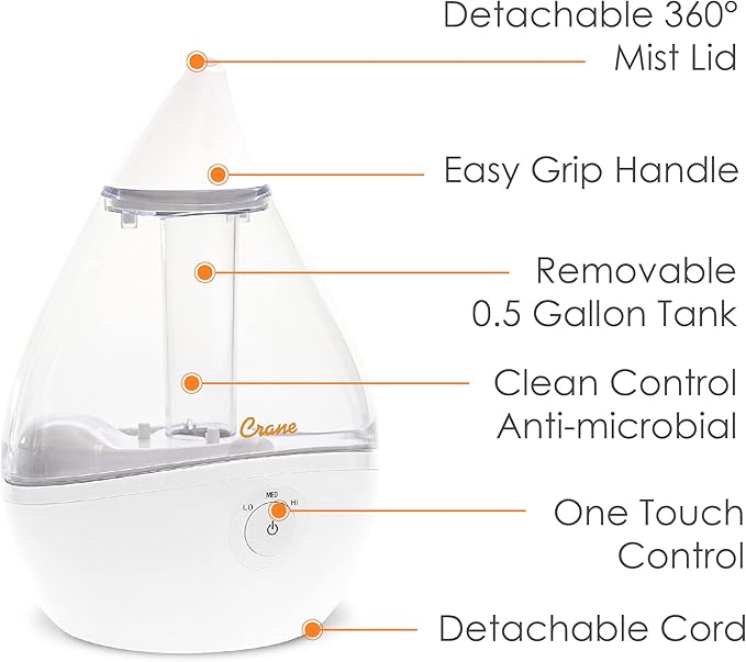 Crane Ultrasonic Teardrop Humidifier - Image 3
