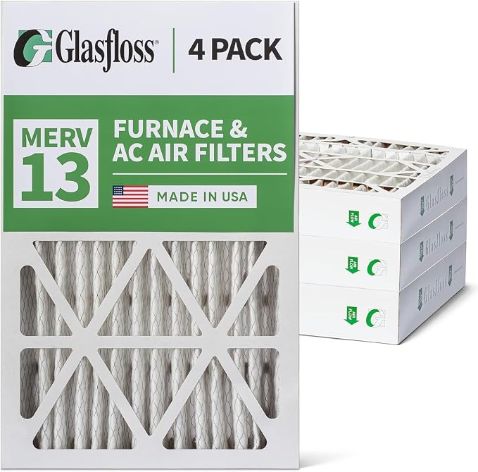 Glasfloss 12x24x4 MERV 13 AC & Furnace 4" Depth Air Filters. Box of 4. Actual - Image 5