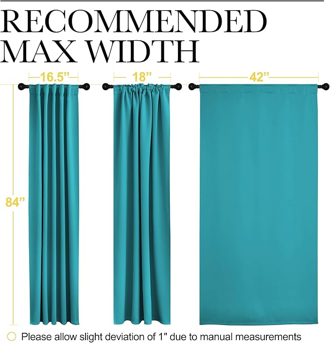 NICETOWN Blackout Curtain Panels Window Draperies - Image 7