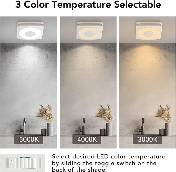 OREiN 3-in-1 Bathroom Exhaust Fan - Image 5