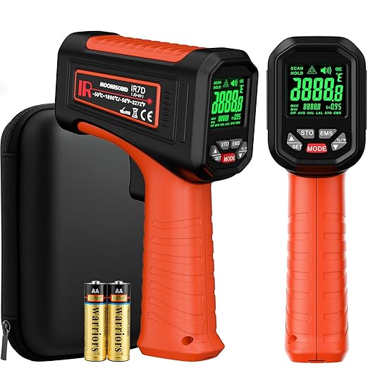 50:1 Infrared Thermometer Laser Temperature Gun -58℉~3272℉, Meat Food Pizza by MOONASCEND
