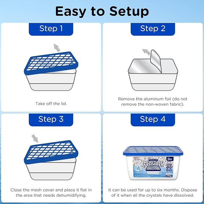 W&E Choice Moisture Absorbers, Portable Humidity Absorber Boxes - Image 10