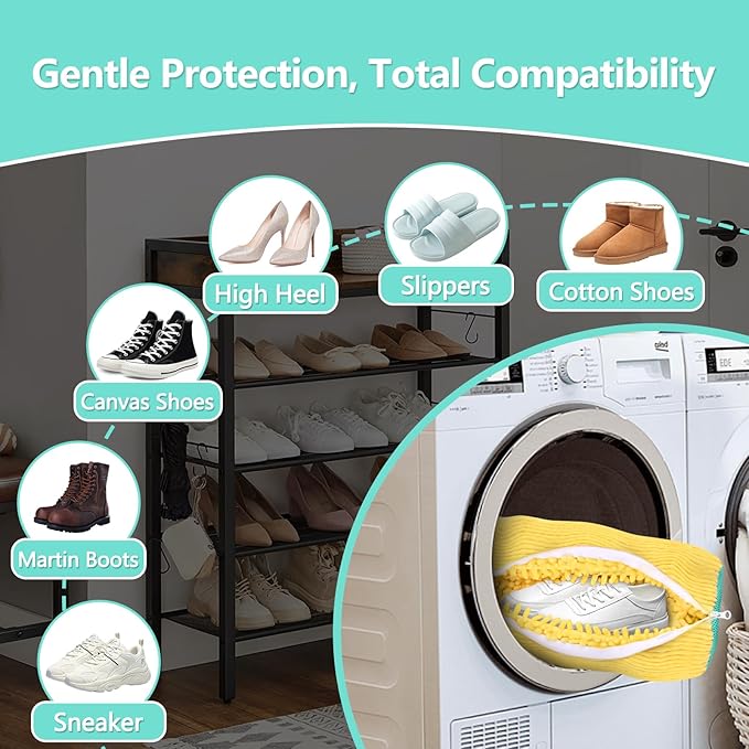 Shoe Washing Machine Bag, Shoe Cleaning Bag, Reusable Laundry Shoes Bag - Image 4