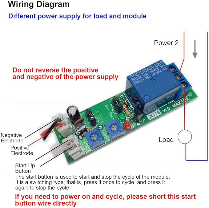 1pc DC 5V Adjustable Cycle Times Switch Module Delay On/Off Timer Delay Switch - Image 2