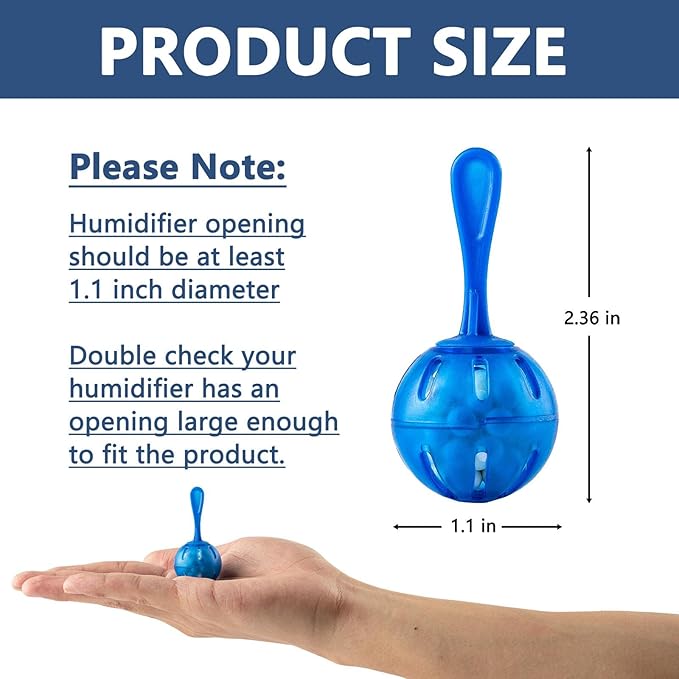 Humidifier Cleaner Ball, 10 Pack, Prevents Hard Water Build-up & Mold, - Image 3