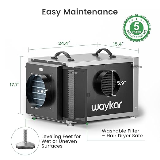 Waykar 158 Pints Crawl Space Dehumidifier - Image 8