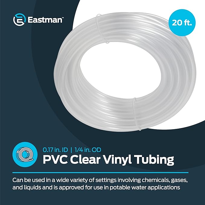 Eastman 0.17 Inch ID PVC Clear Vinyl Tubing, 20 Foot Length - Image 2