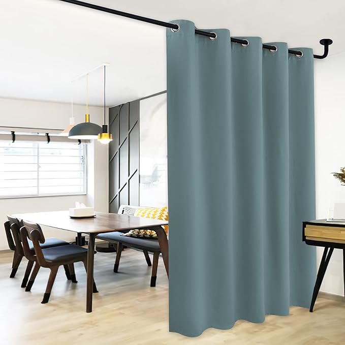 NICETOWN Greyish Blue Bedroom Blackout Curtain Panel, 1 Panel, 70 x 84 inch by NICETOWN
