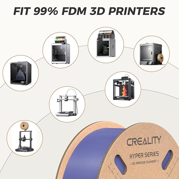 Official Creality Hyper PLA Filament 1.75mm, High Speed PLA 30-600mm/s Rapid 3D - Image 7
