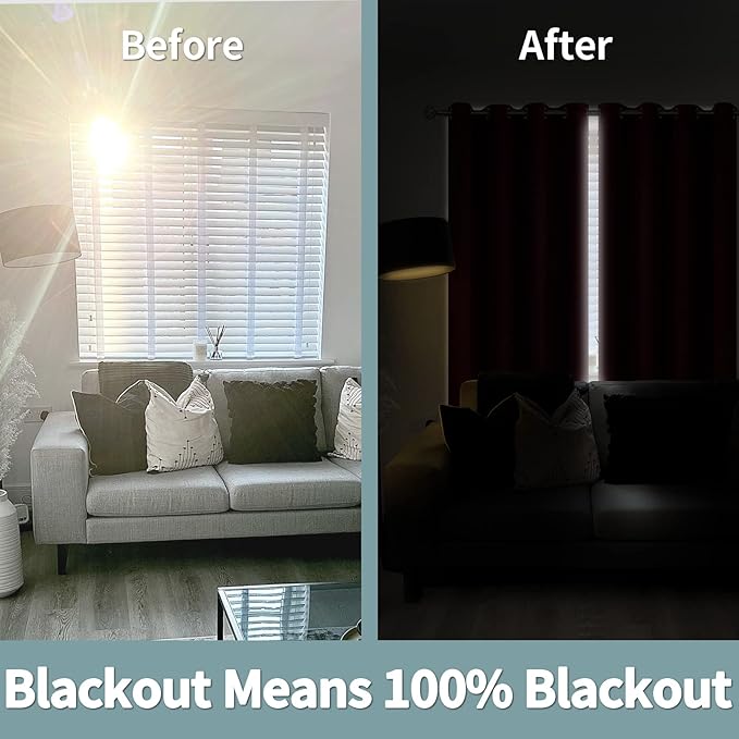 BGment Short 100% Blackout Curtains - Image 3