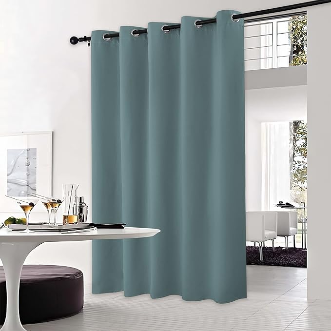 NICETOWN Greyish Blue Bedroom Blackout Curtain Panel, 1 Panel, 70 x 84 inch - Image 2