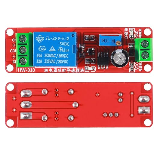 Dorhea 6PCS NE555 DC 5V Delay Timer Relay Switch Module Adjustable 0-10 Seconds - Image 2
