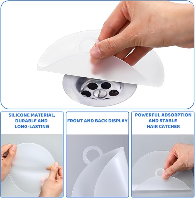 Yinkin 6 Pcs Drain Covers to Keep Bugs Out Silicone Shower Floor Tub Stoppers - Image 5