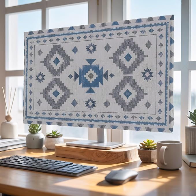 Southwestern Tribal Geometric Indoor TV Cover, Elastic TV Screen Protector - Image 4