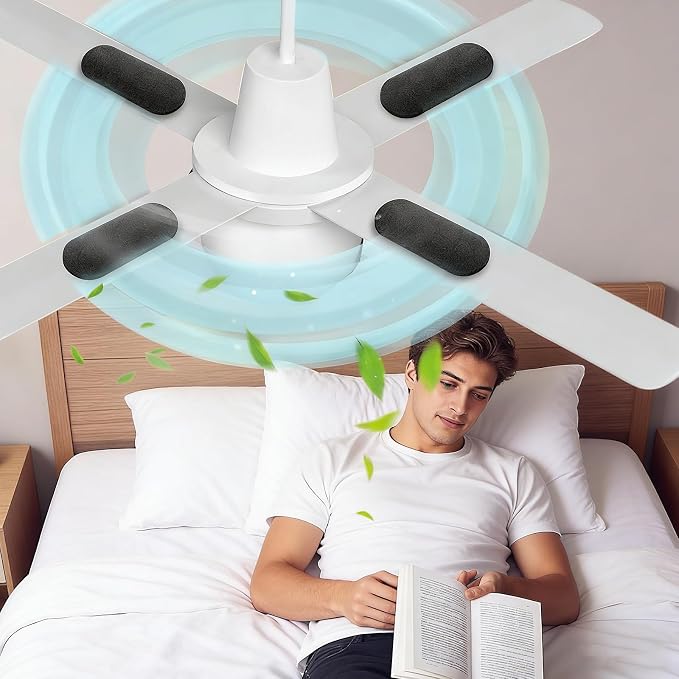 JSCARLIFE Activated Carbon Fan Filter Pads, 3mm Ceiling Fan Blade Air Purifier - Image 6