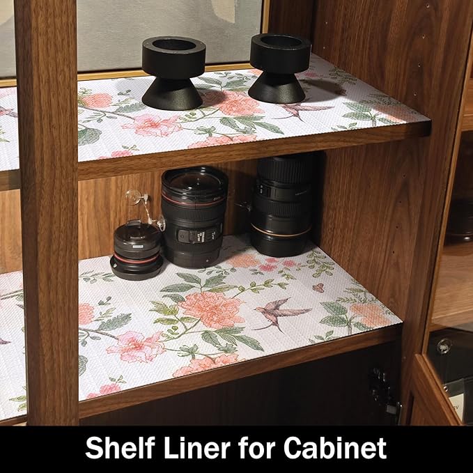 Bird Floral Shelf Liners Non Adhesive and Strong Non-Slip 12IN x 20FT Shelf and - Image 8