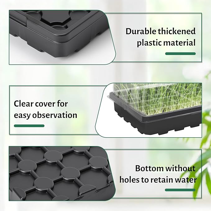 MIXC 5 Pack 1020 Seed Starter Trays - Image 4