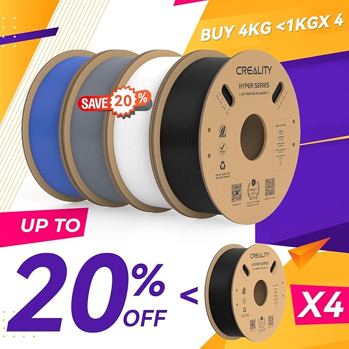 Creality Hyper PLA Filament 1.75mm, 30-600mm/s High Speed 3D Printer Filament - Image 2