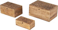 Deco 79 Mango Wood Floral Handmade Decorative Box Decorative Keepsake Boxes by Deco79