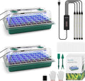 BlumWay Seed Starter Tray with Grow Light, 2 Pack 80 Cells Seedling Tray Kit by BlumWay