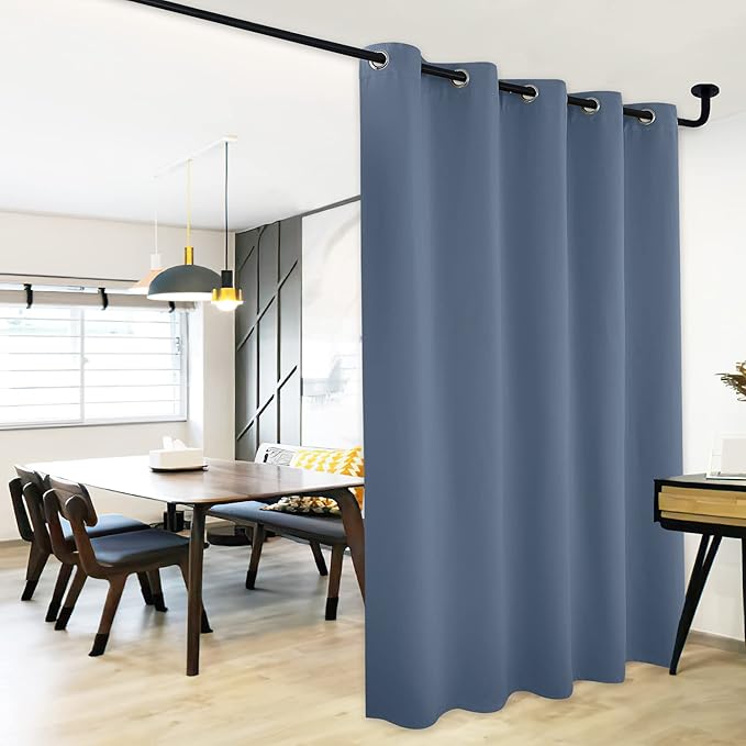 NICETOWN Stone Blue Bedroom Blackout Curtain Panel, Privacy Window Thermal by NICETOWN