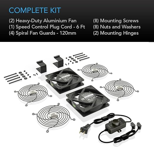 AC Infinity AXIAL S1225D, Dual 120mm Muffin Fan - Image 5