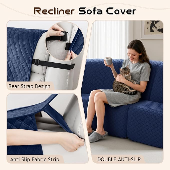 Arfntevss Waterproof Recliner Sectional Couch Covers - Image 4