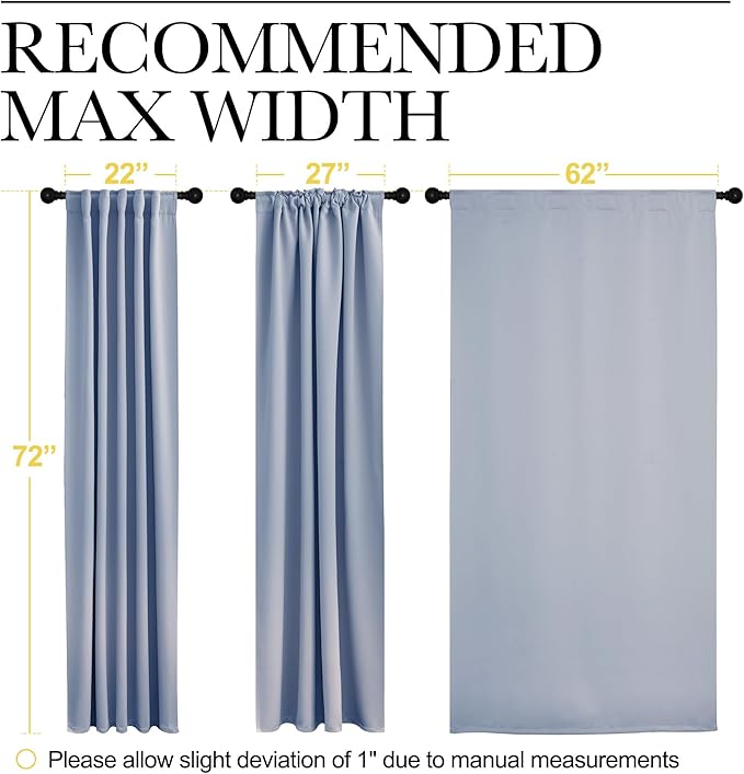 NICETOWN Blackout Curtain Panels Window Draperies - Image 7