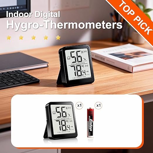 Antonki Room Thermometer Small Hygrometer Indoor Humidity Monitor Sensor - Image 7