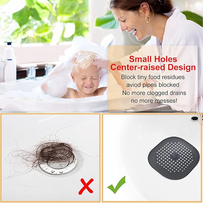 Hair Drain Catcher, Square Drain Cover - Image 3