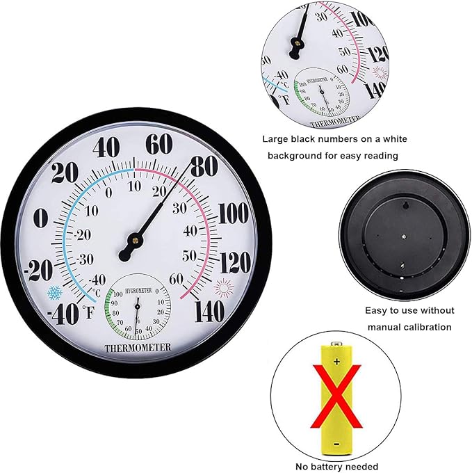 Indoor Outdoor Thermometer Hygrometer - Image 2