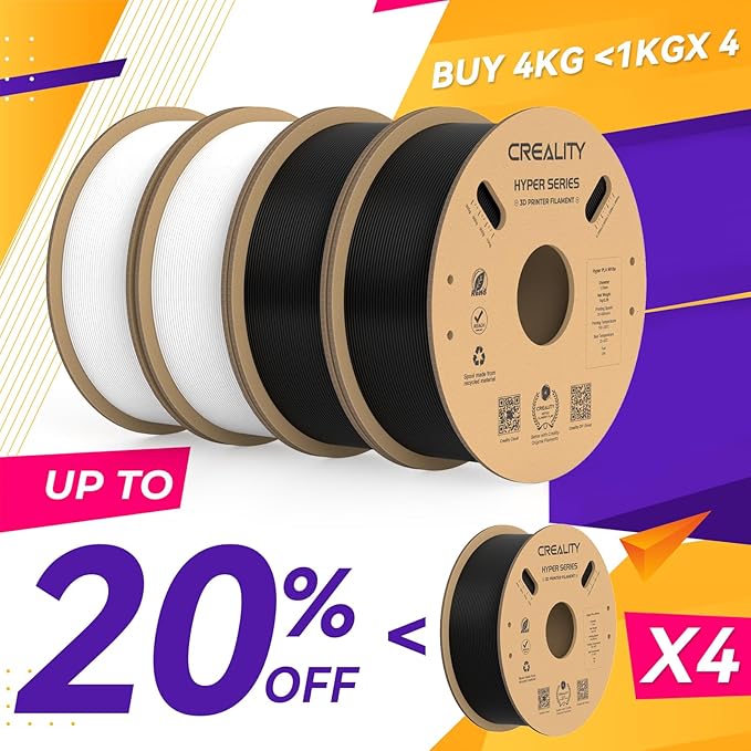 Creality Hyper PLA Filament 1.75mm, 30-600mm/s High Speed 3D Printer Filament - Image 2