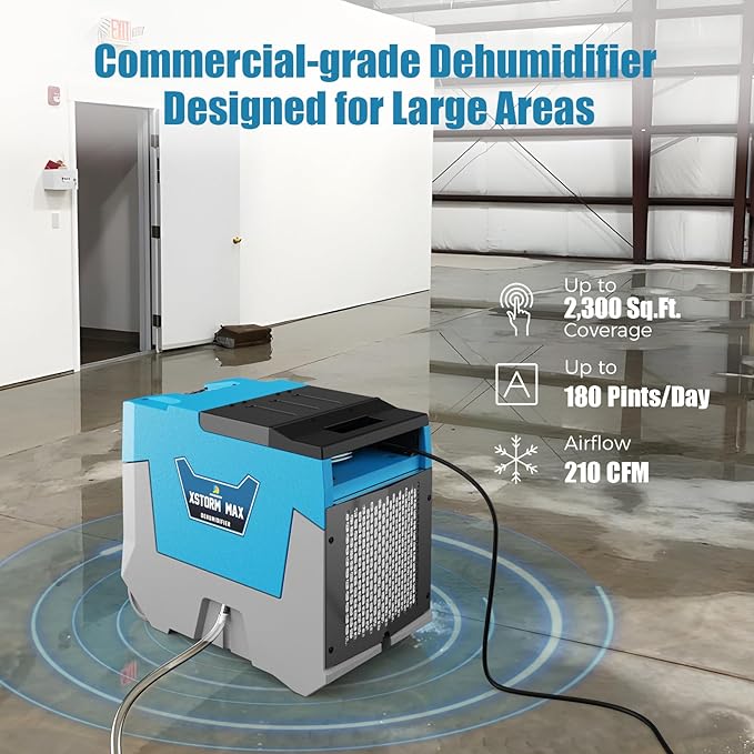 ARGENDON Commercial Dehumidifier, 180 Pints Industrial Dehumidifier - Image 2