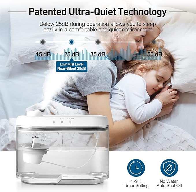 Top Fill Humidifiers for Bedroom Large Room, Super Easy Clean Humidifier - Image 6
