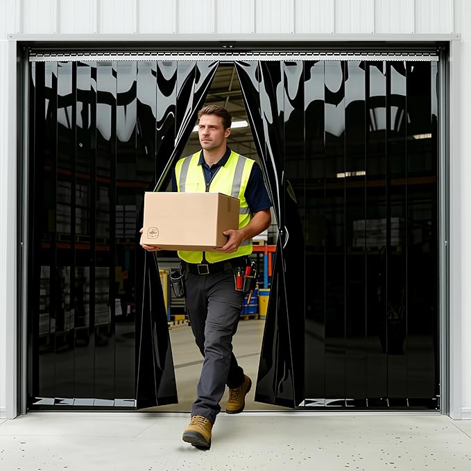Black PVC Curtains Strips Kit by Acepunch
