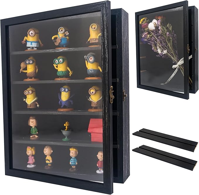 Shadow Box with Shelves, Keepsake Collectibles, Coins Military Medals Pins by Unknown