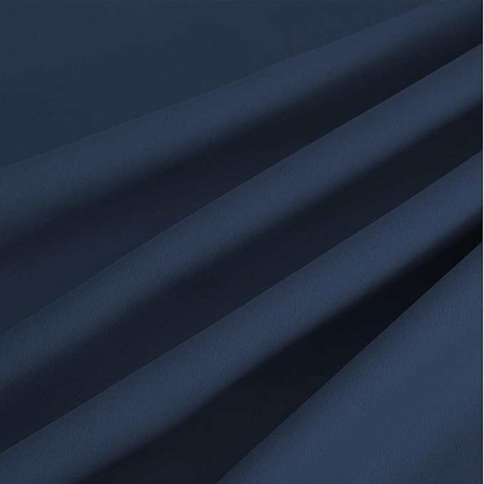 NICETOWN Room Darkening Draperies Curtains Panels, 2 Panels Navy Blue W52 x L102 - Image 8