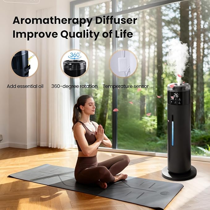 Large Humidifier for Bedroom, 8L/2.1Gal Ultrasonic Cool Mist, Remote control - Image 5