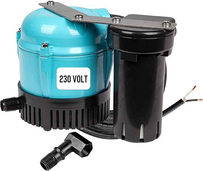 Little Giant 1-ABS 230-volt, 50/60 Hz, 1/150 HP, 205 GPH Automatic Shallow Pan by LittleGiant